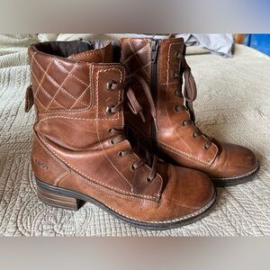 Taos Factor Combat Boots Brown Leather size 9-9.5